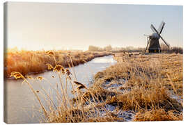 Obraz na płótnie Windmill near Sande at cold winter morning - Reemt Peters-Hein