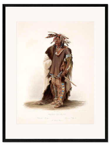 Framed art print Wahk-ta-Ge-Li, Sioux Warrior