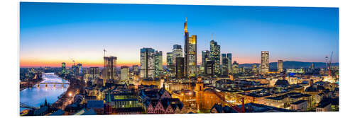 Foam board print Skyline panorama from Frankfurt