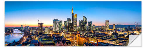 Selvklebende plakat Skyline panorama from Frankfurt