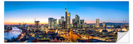 Selvklebende plakat Skyline panorama from Frankfurt