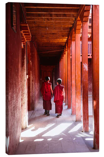 Leinwandbild Zwei junge Mönche in einem Kloster, Nepal