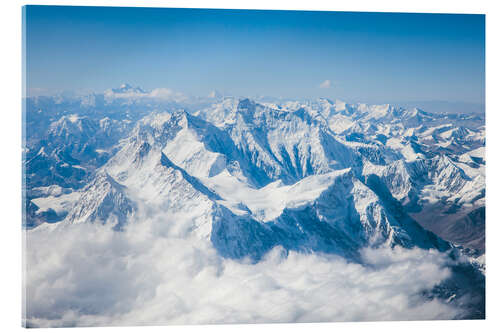 Acrylic print Aerial view of mount Everest, Himalaya