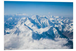 Foam board print Aerial view of mount Everest, Himalaya