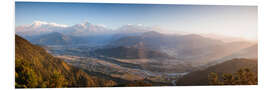 Foam board print Annapurna mountain range at sunrise, Nepal