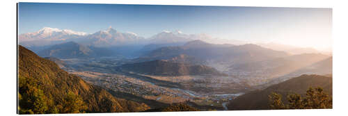 Galleritryck Annapurna mountain range at sunrise, Nepal