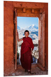 Cuadro de PVC Novice buddhist monk, Nepal, Asia