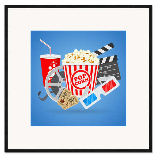 Impresión de arte enmarcada Cinema and Movie time