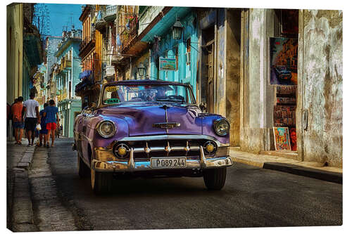 Canvas-taulu Taxi in close alley