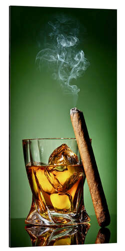 Aluminium print Cigar on the rocks