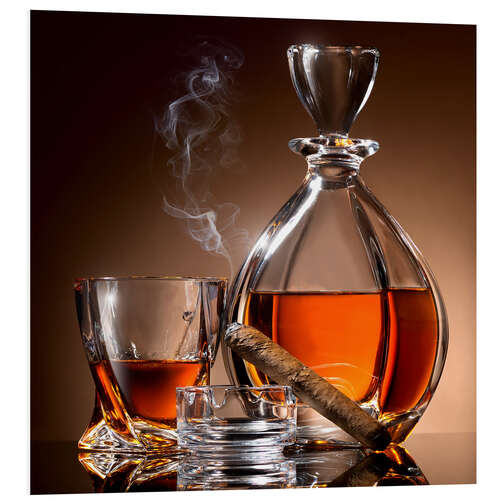 Tableau en PVC Cigare et whisky