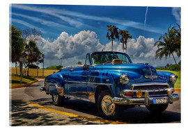 Akrylbilde  Vintage blue taxi
