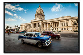 Gerahmter Kunstdruck Taxirennen