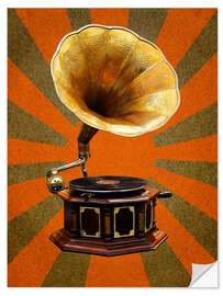 Wandsticker Grammophon