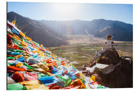 Magnettafel Yumbulagang mit tibetischen Gebetsfahnen, Tibet