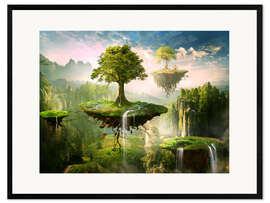 Gerahmter Kunstdruck Floating islands