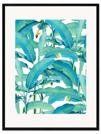 Impressão artística com moldura Floresta de banana