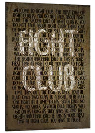 Aluminium print Fight Club - Rules - Alternative