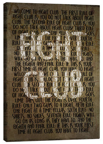 Canvas print Fight Club - Rules - Alternative