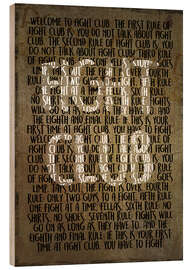 Wood print Fight Club - Rules - Alternative