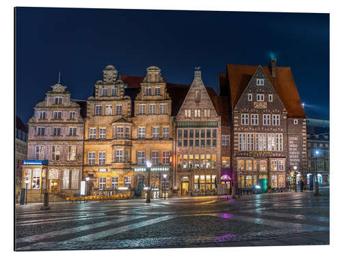 Obraz na aluminium Gabled houses Marktplatz Bremen