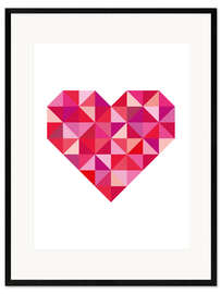 Innrammet kunsttrykk Valentine's day heart