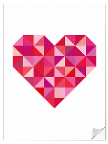 Selvklebende plakat Valentine's day heart