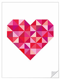 Selvklebende plakat Valentine's day heart