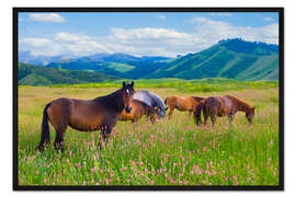 Gerahmter Kunstdruck Blumenkoppel