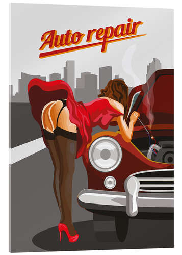 Obraz na szkle akrylowym Auto repair