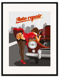 Impression artistique encadrée Auto repair