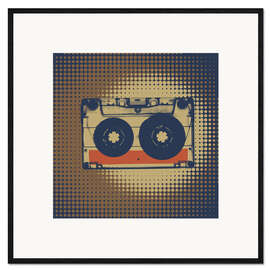 Framed art print Retro cassette