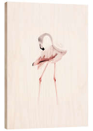 Wood print The Flamingo