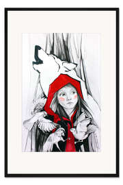 Gerahmter Kunstdruck Es war einmal ein Rotkäppchen