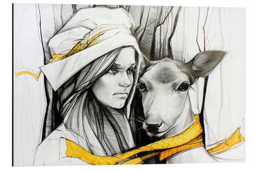 Aluminium print sibling