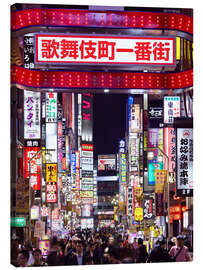 Canvastavla Colorful neon signs in Shinjuku district in Tokyo, Japan