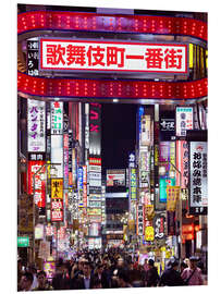 Foam board print Colorful neon signs in Shinjuku district in Tokyo, Japan