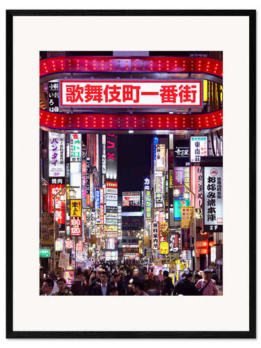 Kehystetty taidepainatus Colorful neon signs in Shinjuku district in Tokyo, Japan