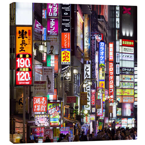 Lienzo Colorful Neon Signs in Shinjuku District in Tokyo I