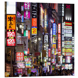 Foam board print Colorful Neon Signs in Shinjuku District in Tokyo I