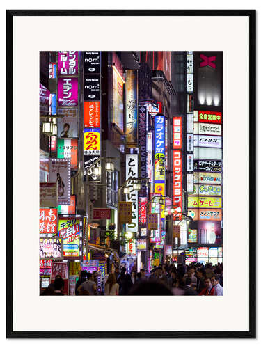 Impresión de arte enmarcada Colorful Neon Signs in Shinjuku District in Tokyo II