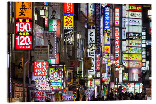 Akryylilasitaulu Colorful Neon Signs in Shinjuku District in Tokyo III