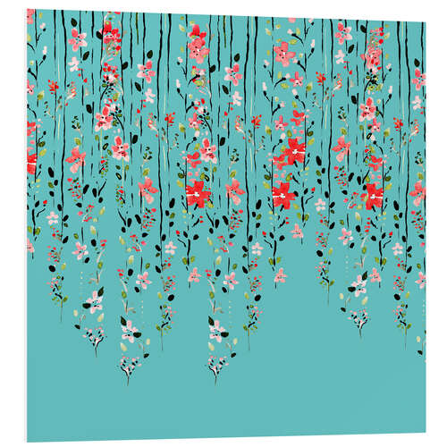 Tableau en PVC Mur floral