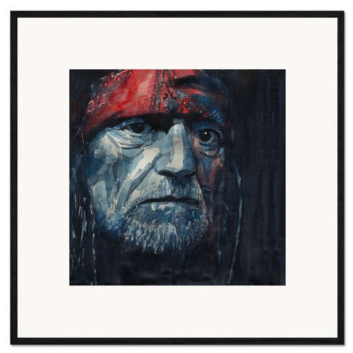 Impression artistique encadrée Willie Nelson