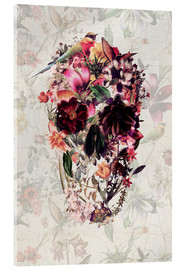 Cuadro de metacrilato  Cráneo con flores - Ali Gulec