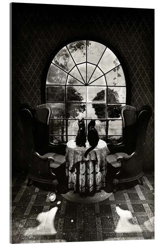Acrylglasbild Room Skull B&W