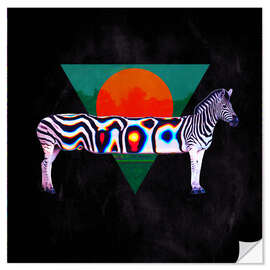 Wandsticker Zebra