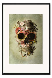 Gerahmter Kunstdruck Garden Skull Light