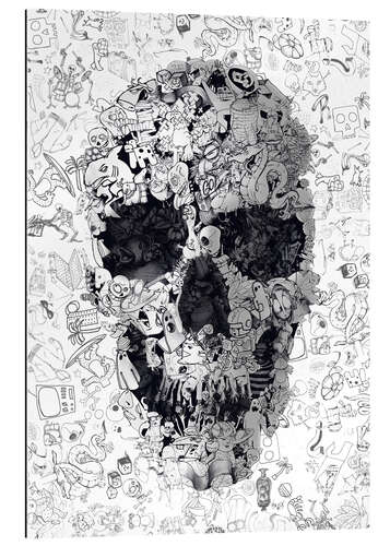 Gallery Print Doodle Skull