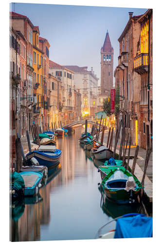 Quadro em acrílico Romantic Cityscape of Venice at dusk